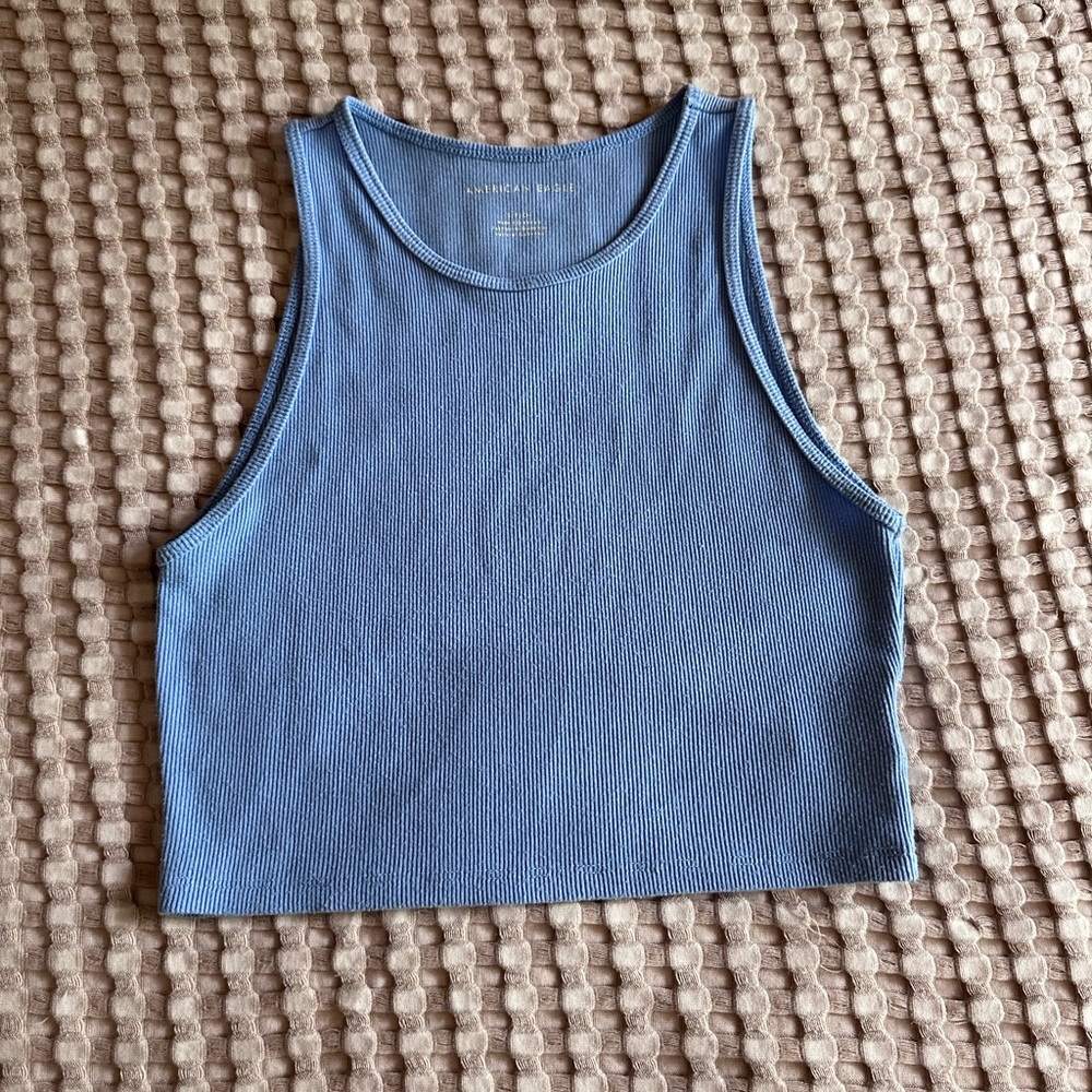 Blue American Eagle crop top